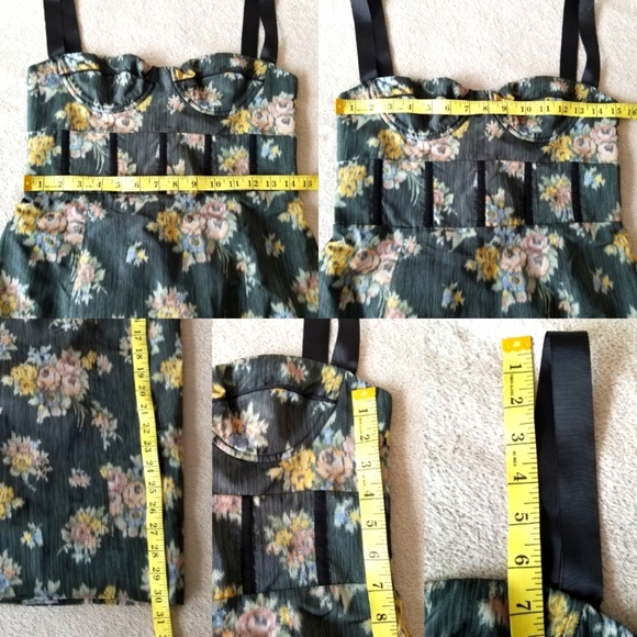 Brock COLLECTION Corseted Silk Floral Jacquard Dress Size 6 - Picture 9 of 14